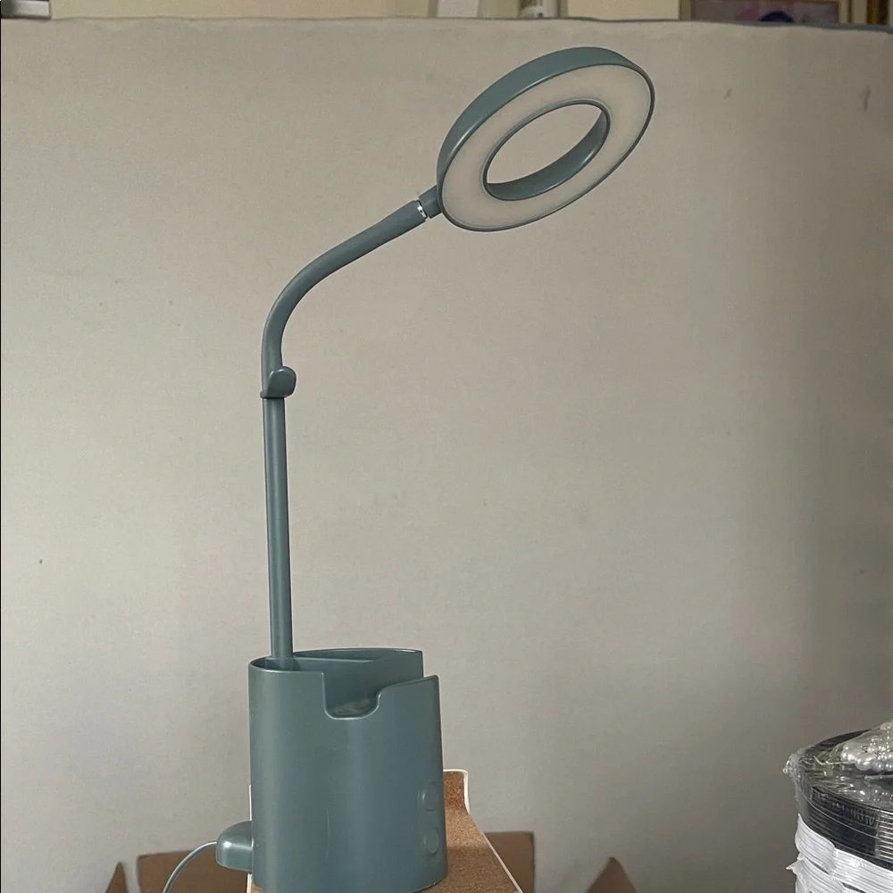 IKEA Gray LED Ring Desk Lamp